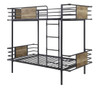 Hurst Metal Twin Bunk Beds Angled View No Mattresses