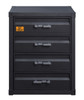 Shipping Container Gray Metal 4 Drawer Chest Front View