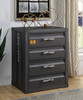 Shipping Container Gray Metal 4 Drawer Chest Room