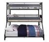 Shipping Container Gray Three Bunk Bed Front View