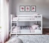 Wilde White Low Bunk Beds for Kids Front View Room