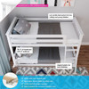 Wilde White Low Bunk Beds for Kids Top View & Information