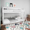 Wilde White Low Bunk Beds for Kids shown with 3 Optional Bottom Bunk Safety Rails
