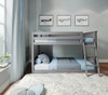 Grandview Gray Low Bunk Beds for Kids Front View Room