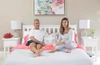 Crystal White Queen Bed Front View with Adults Room 2
