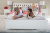 Crystal White Queen Bed Front View with Adults Room
