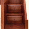 Hayes Chestnut Queen Loft Bed with Stairs Staircase Detail Room