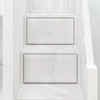 Hayes White Queen Loft Bed with Stairs Staircase Detail Room