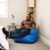 Big Joe Dorm Bean Bag Chair Sapphire Blue with Adult Room