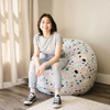 Big Joe Medium Fuf Bean Bag with Adult Dolce Terrazzo Room (Adult in photo is 4'9" tall)