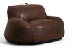 Big Joe Nestle Vegan Leather Bean Bag Loveseat Espresso