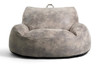 Big Joe Nestle Vegan Leather Bean Bag Loveseat Front View Cement