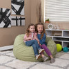 Soft Green Dot Bean Bag Chairs for Teens with 2 Kids Room