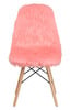 Hermosa Pink Yeti Faux Fur Teen Chairs Front View