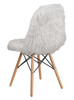 White Yeti Faux Fur Teen Chairs Back View