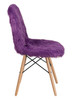 Purple Yeti Faux Fur Teen Chairs Side View