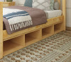 Washburn Natural Optional Single Under Bed Storage Cubby x2 Angled View Room