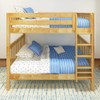 Washburn Natural Full Size Adult Bunk Beds-Slatted Ends Front View Room