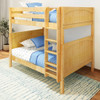 Washburn Natural Full Size Adult Bunk Beds-Panel Ends Angled View Room