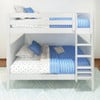 Sheridan White Full Size Adult Bunk Beds-Panel Ends Front View Room