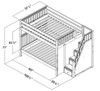 Washburn Natural Full over Full Bunk Beds with Stairs Dimensions