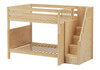 Washburn Natural Full over Full Bunk Beds with Stairs-Panel