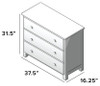 Kivik Sand 3 Drawer Chest Dimensions