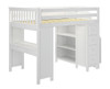 Anaya White All in One Full Size Loft Bed Left Side Angled View