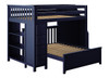 Baldwin Blue Full over Full L Shaped Bunk Beds Left Side Angled View