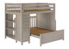 Kivik Sand Full over Full L Shaped Bunk Beds Left Side Angled View