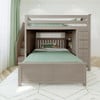 Kivik Sand Full over Full L Shaped Bunk Beds Front View Room