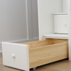 Chelsea White Full over Full L Shaped Bunk Beds Stair Bottom Drawer Detail