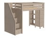 Kivik Sand Twin Loft Bed with Stairs Left Side Angled View