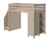 Kivik Sand Twin Loft Bed with Stairs Left Side Angled View