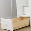 Chelsea White Twin Loft Bed with Stairs Stair Bottom Drawer Detail