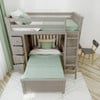 Kivik Sand L Shape Loft Bed Front View Drawers Open Room