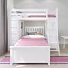 Chelsea White L Shape Loft Bed Front View Room