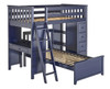 Baldwin Blue L Shape Loft Bed Left Side Angled View