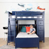 Baldwin Blue L Shape Loft Bed Front View with Child Room