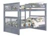 Cassia Gray Queen Bunk Bed shown with Short Vertical Ladder