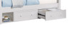Brockton White Optional Set of 2 XL Under Bed Storage Drawers with Cubby