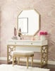 Antoinette Gold Mirror shown with Optional Makeup Vanity and Stool Room