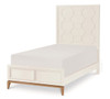 Antoinette White and Gold Twin Bed Frame
