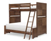 Cinnamon Ranch Twin over Full Bunk Beds for Kids Angled View