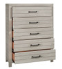 White Rock Kids Chest of Drawers Angled View Drawers Open