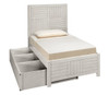 White Rock Kids Twin Bed Frame shown with Optional Twin Storage Trundle Open