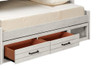 White Rock Optional Set of 2 Under Bed Storage Drawers Open