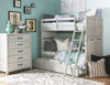 White Rock Twin Bunk Beds for Kids shown with Optional Twin Storage Trundle Room