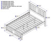 Kani Walnut Full Size Platform Bed Frame Dimensions