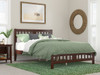 Kani Walnut Queen Size Platform Bed Frame Room